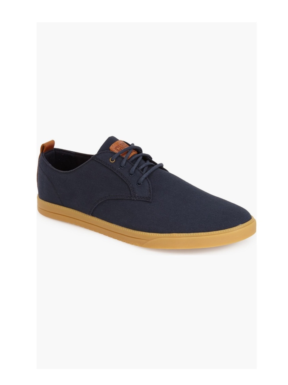 Clae Los Angeles Ellington Sneakers Deep Navy Canvas & Tan Sole Men’s Size 7.5